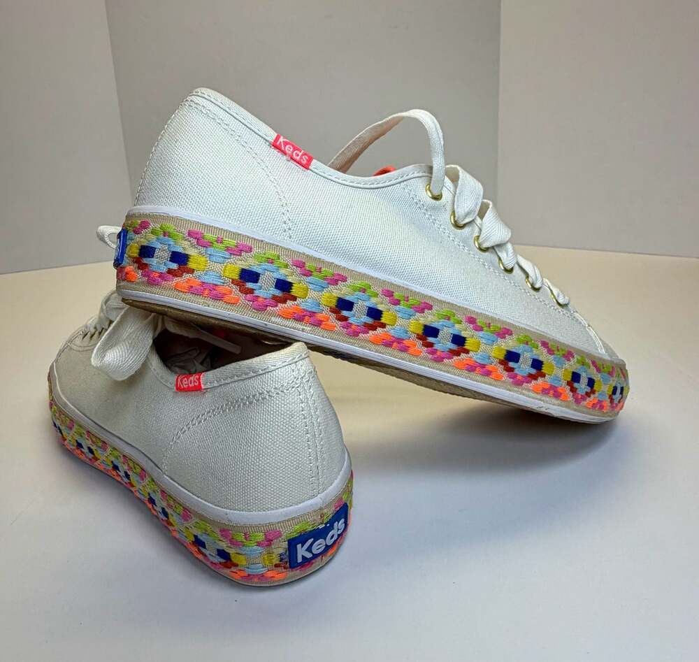 Keds Triple Kick Embroidered Foxing Platform Sneakers Women's Size 7.5 - Picture 10 of 16